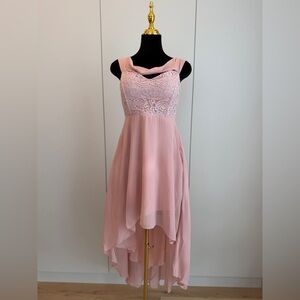 Lace Bodice Dress in Blush Pink
